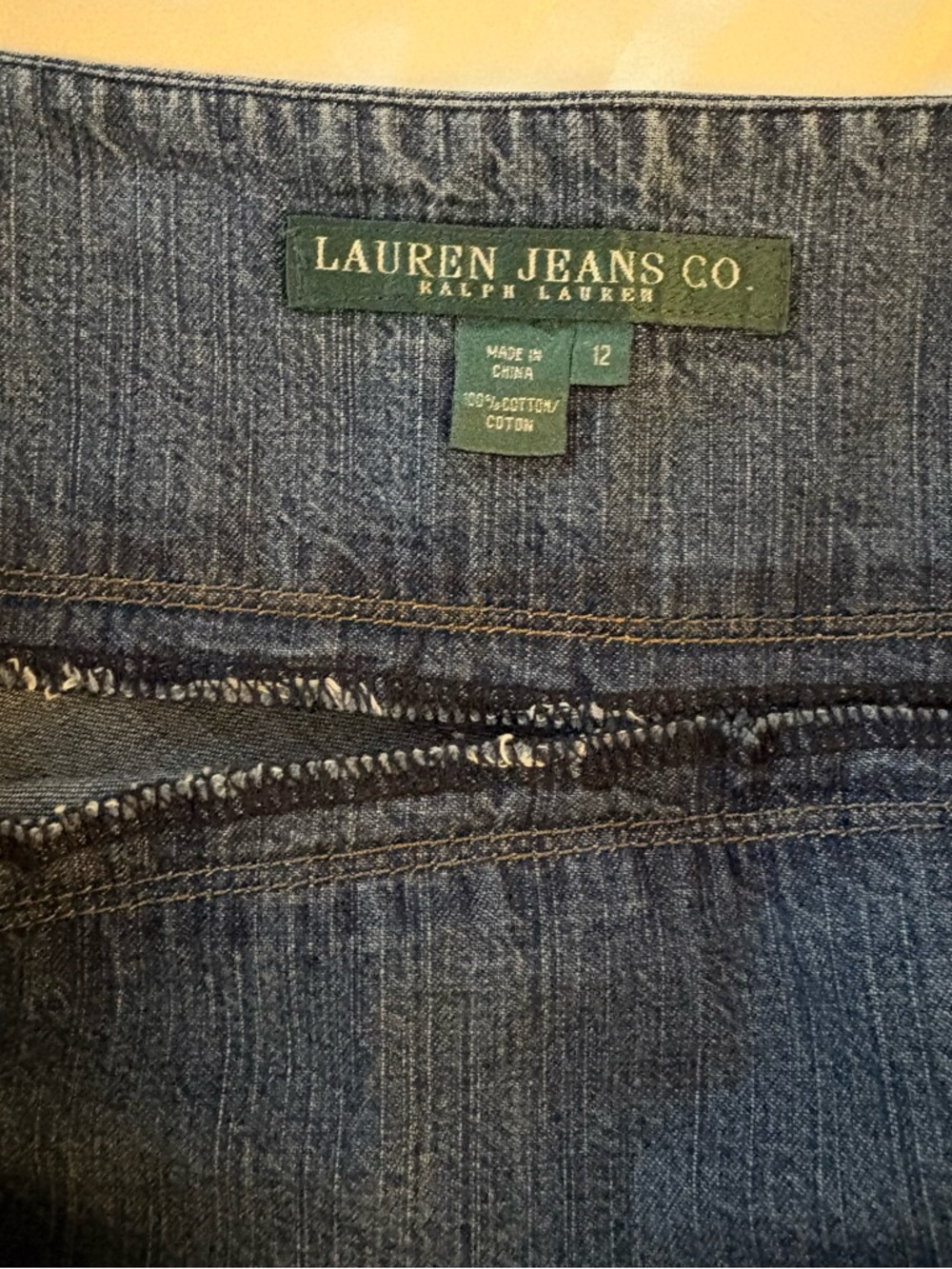 Vintage Ralph Lauren Lauren Jeans Co. Indigo Denim A-Line Skirt